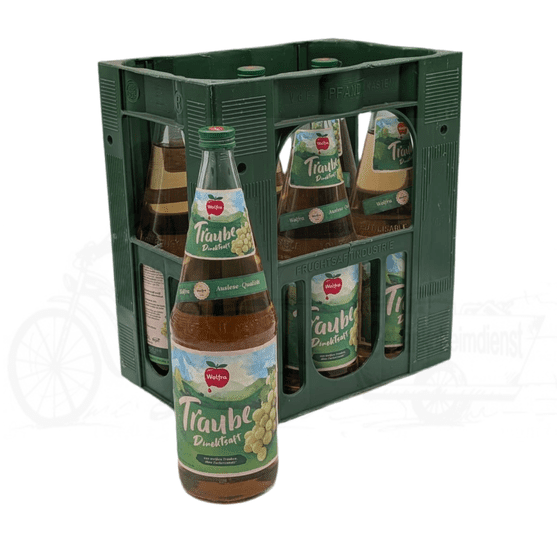 Wolfra Traube weiß - Direktsaft 6 x 1,0l Glas