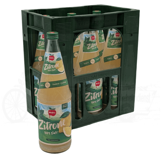 Wolfra Zitronensaft 6 x 1,0l Glas