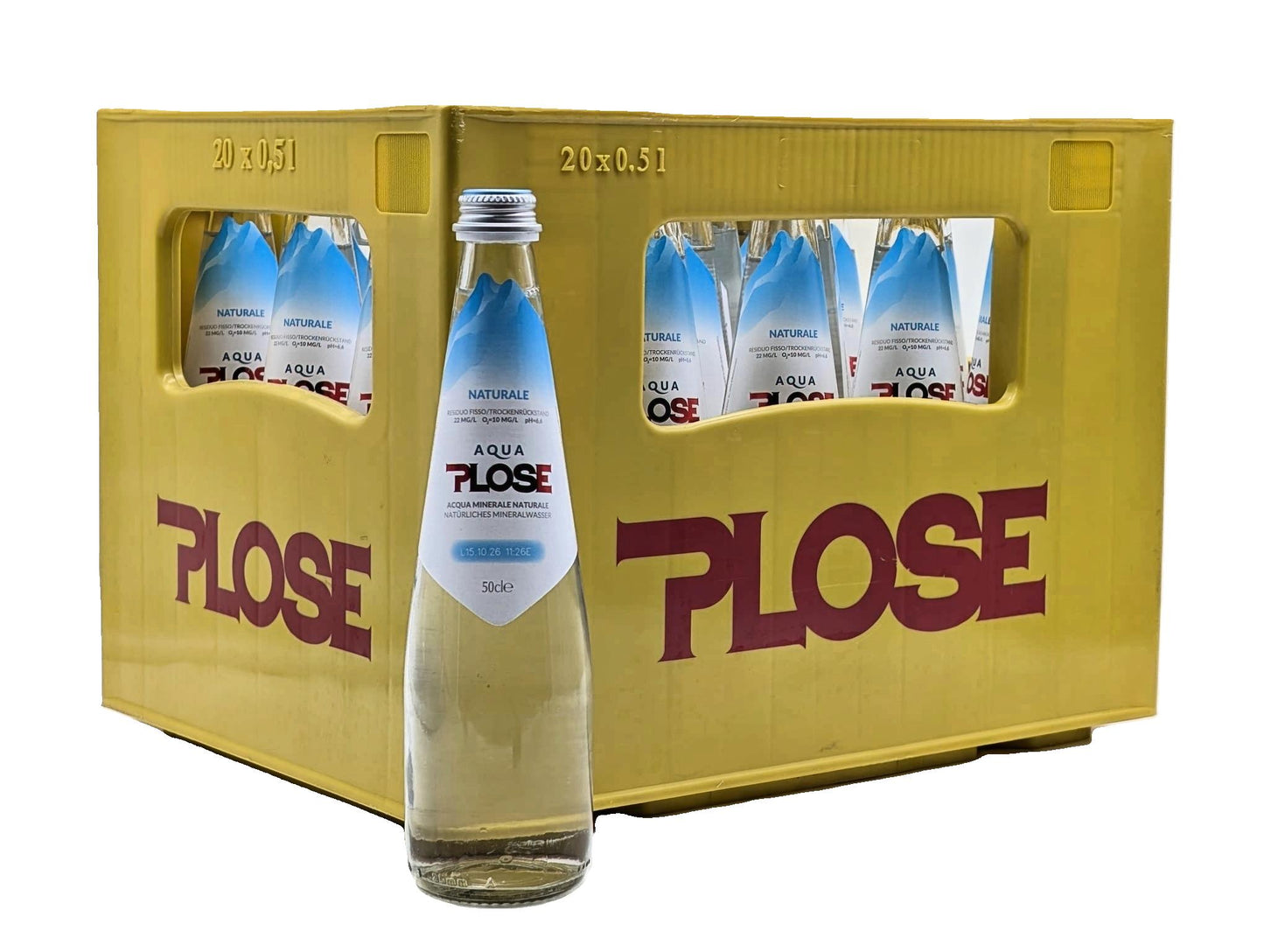 Plose Hochgebirgswasser naturell 20 x 0,5l Glas