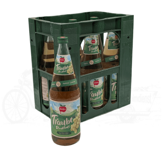Wolfra Traube weiß - Direktsaft 6 x 1,0l Glas